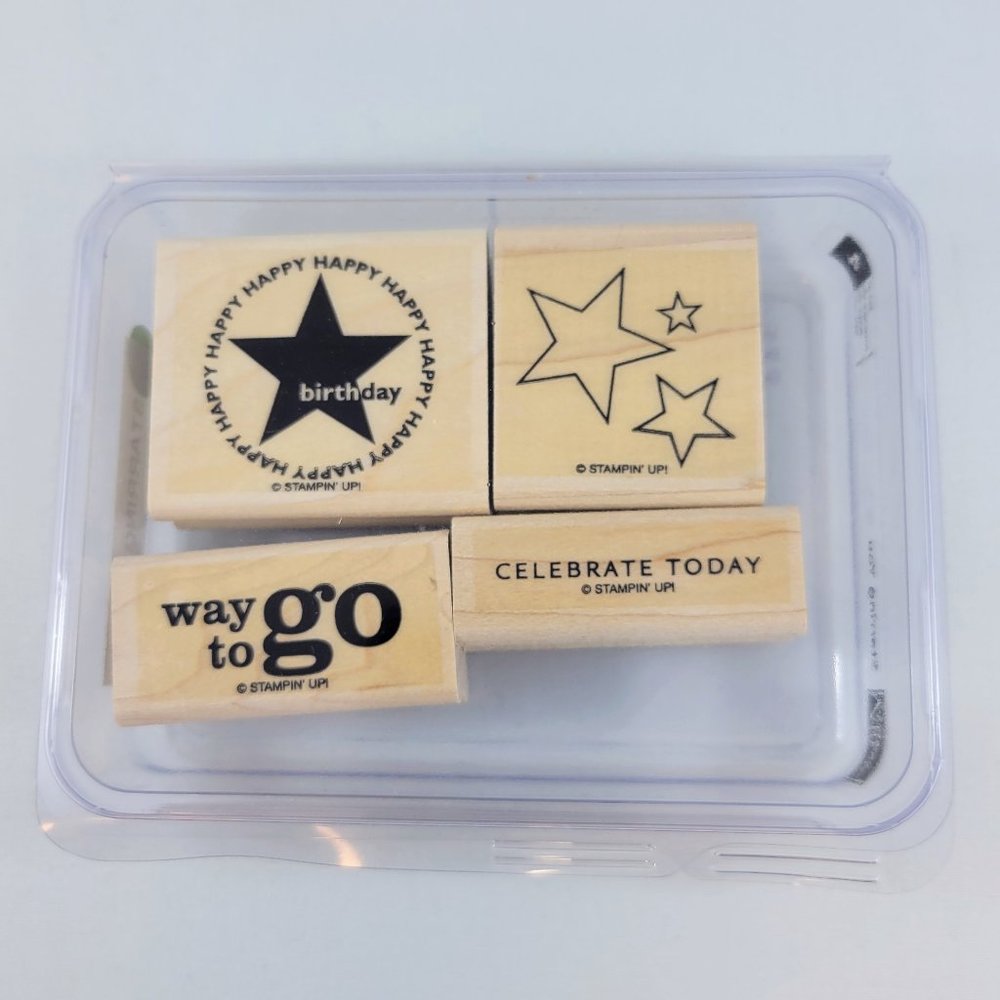 Starring You Stamp Set Stampin’ Up! Stars Wood Paper Crafts Card Making Scrapboo